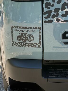 Chickup Truck Car Decal - Choose your logo and color! 🩵🛻🐥🩵